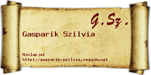 Gasparik Szilvia névjegykártya