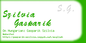 szilvia gasparik business card